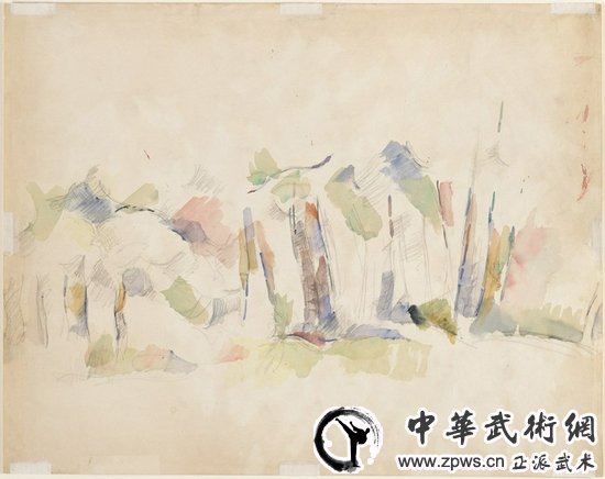 塞尚，《对树的研究》，1895年